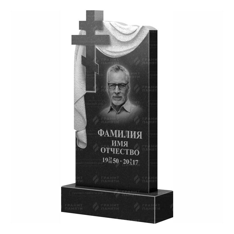 Памятники из гранита с крестом в Астрахани | Гранитный памятник ФГ-085