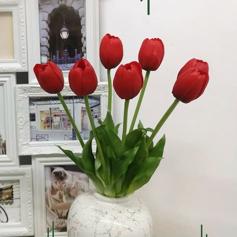 Искусственные цветы в Астрахани | Цветы искусственные «Тюльпаны», красные, букет