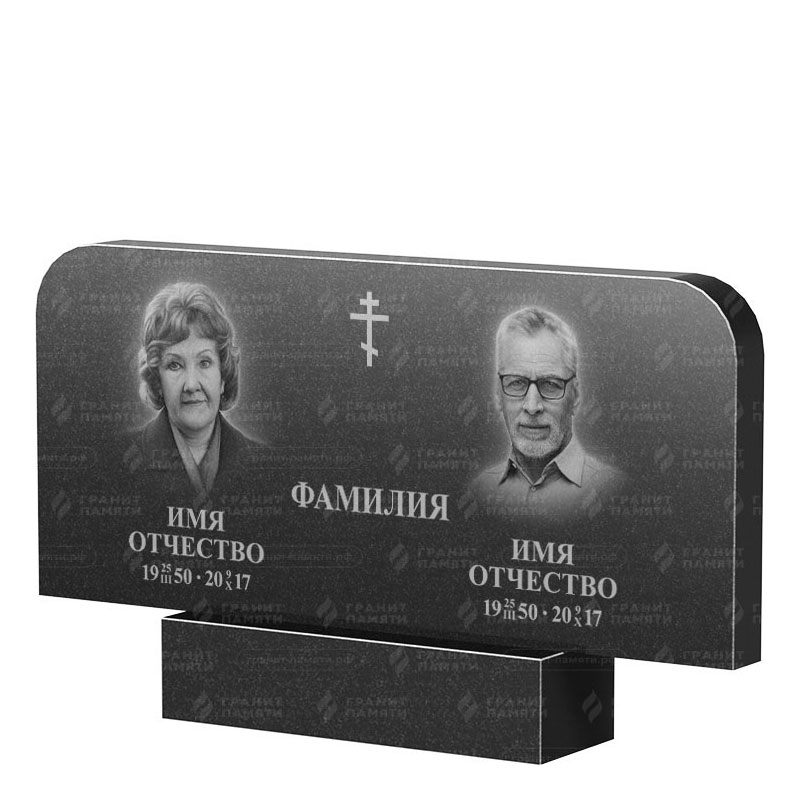 Памятники из гранита двойные в Астрахани | Двойной гранитный памятник ФГ-254