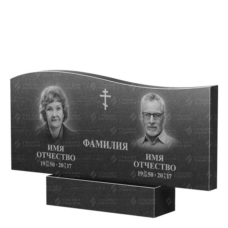 Памятники из гранита двойные в Астрахани | Двойной гранитный памятник ФГ-255