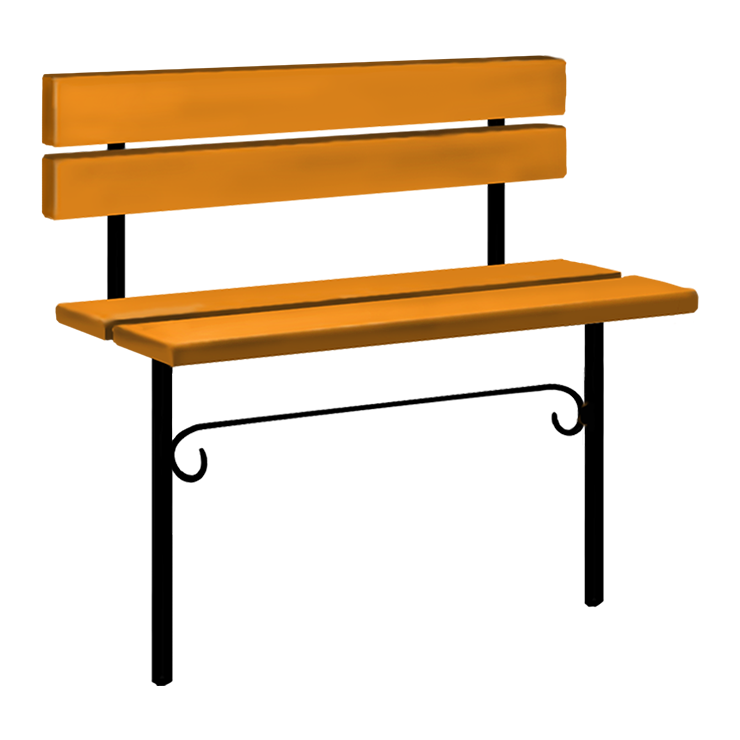 Металлические оградки, столы, скамейки в Астрахани | Скамейка №4 со спинкой