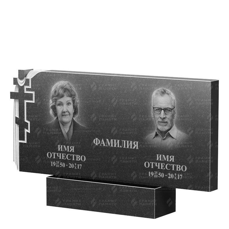 Памятники из гранита двойные в Астрахани | Двойной гранитный памятник ФГ-139
