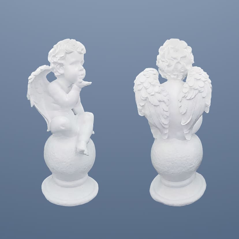 Скульптуры из искусственного мрамора в Астрахани | Скульптура ангел на шаре №2