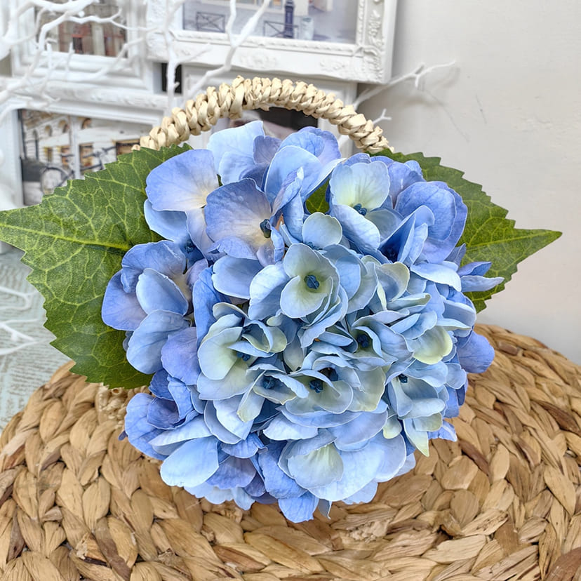 Искусственные цветы в Астрахани | Цветок искусственный «Гортензия», голубая, одиночный