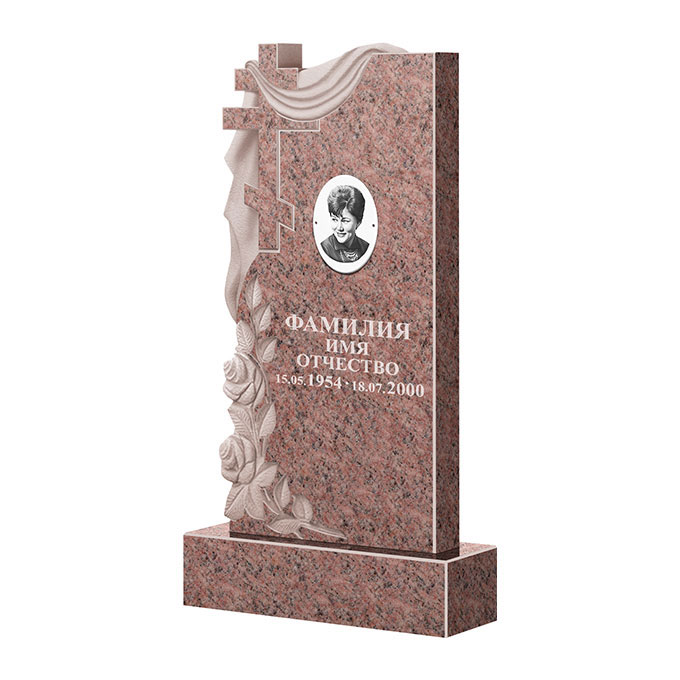 Гранитные памятники в Астрахани | Памятник из гранита Розалия Pink ФГЦ-189