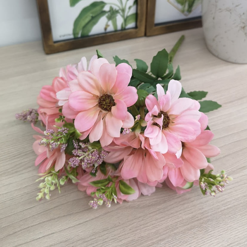 Искусственные цветы в Астрахани | Цветы искусственные «Ромашки с бутонами», розовые, букет