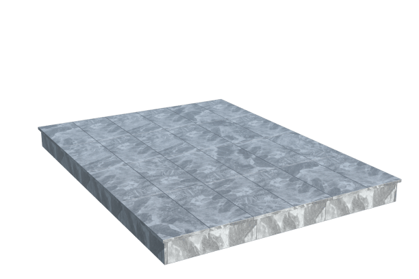 Площадки на могилу в Астрахани | Площадка с вертикальной (15 см) мраморной облицовкой