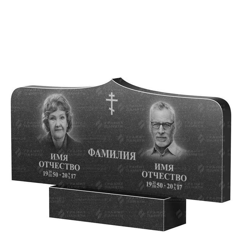 Гранитные памятники в Астрахани | Двойной гранитный памятник ФГ-260