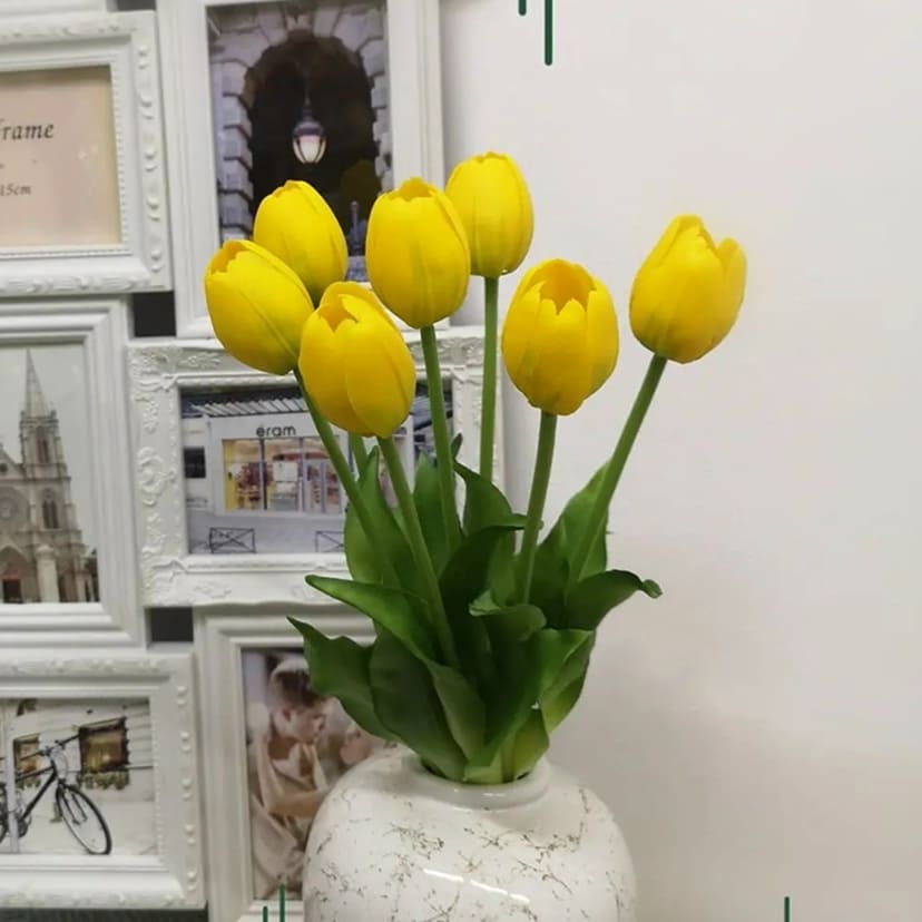 Искусственные цветы в Астрахани | Цветы искусственные «Тюльпаны», желтые, букет