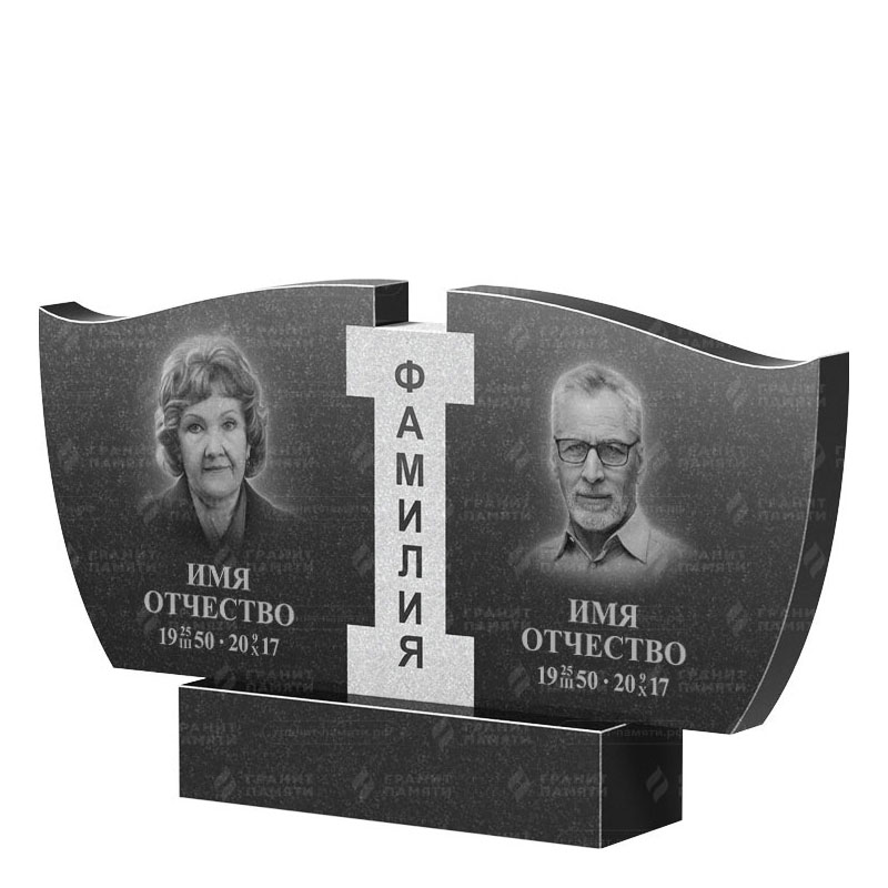 Памятники из гранита двойные в Астрахани | Двойной гранитный памятник ФГ-138