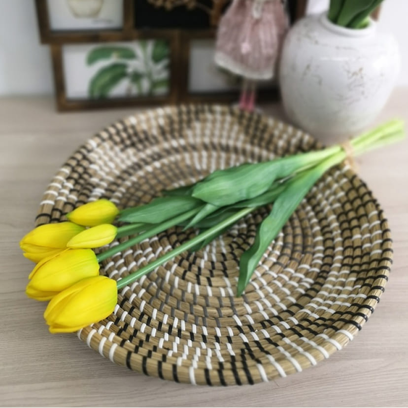 Искусственные цветы в Астрахани | Цветы искусственные «Тюльпаны, бутоны», желтые, букет