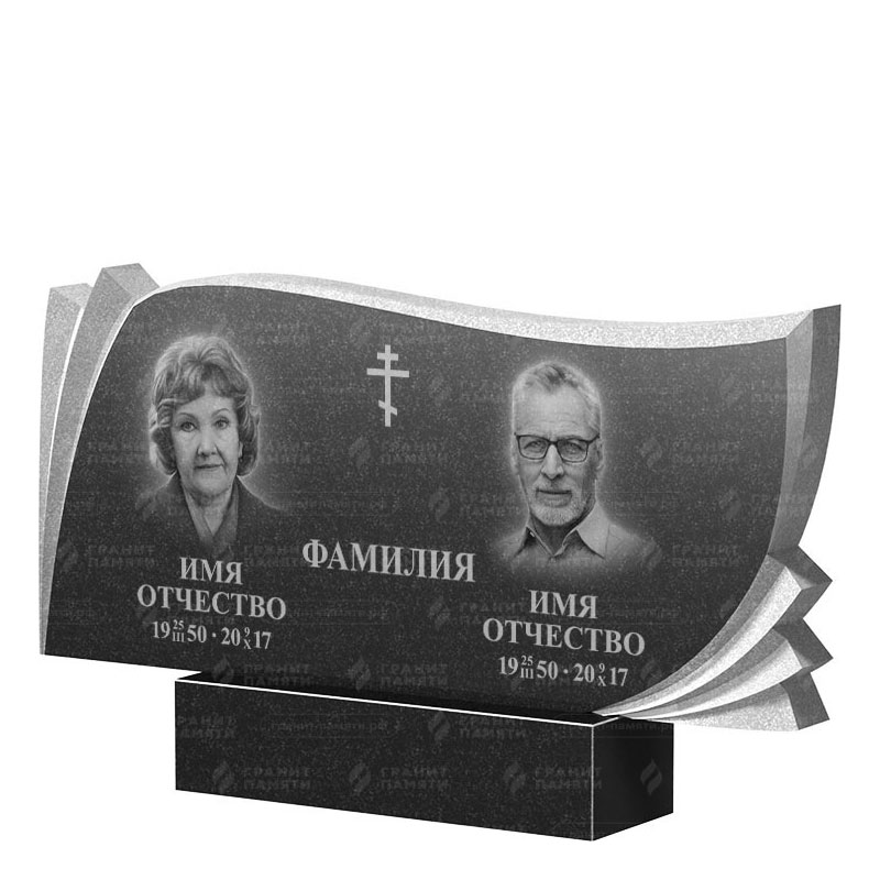 Гранитные памятники в Астрахани | Двойной гранитный памятник ФГ-265