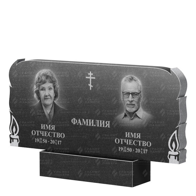 Памятники из гранита двойные в Астрахани | Двойной гранитный памятник ФГ-133