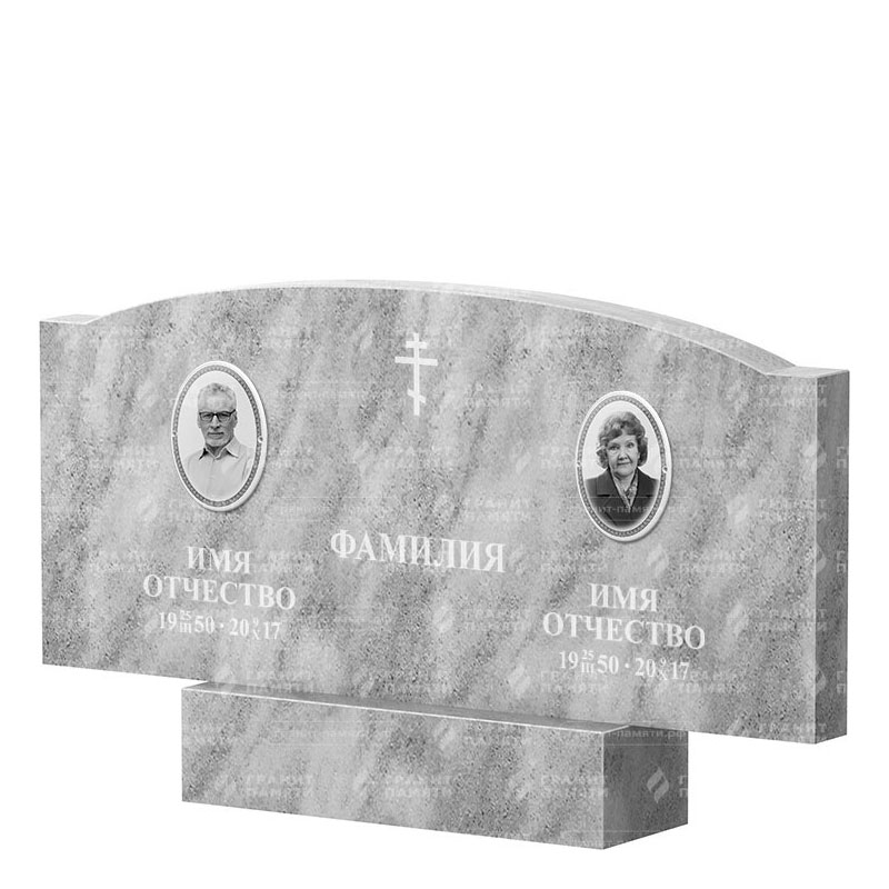 Памятники из мрамора в Астрахани | Двойной мраморный памятник ФМ-257