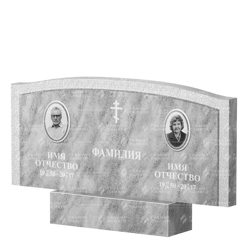 Памятники из мрамора в Астрахани | Двойной мраморный памятник ФМ-131