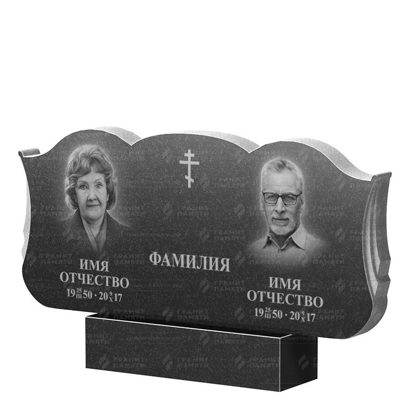 Гранитные памятники в Астрахани | Двойной гранитный памятник ФГ-261