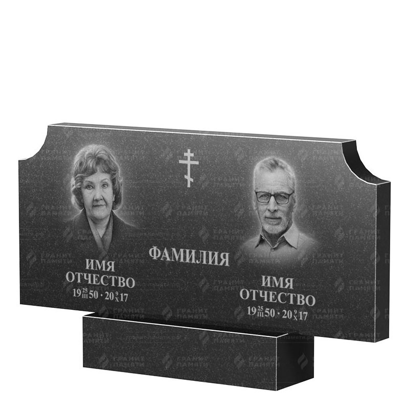 Памятники из гранита двойные в Астрахани | Двойной гранитный памятник ФГ-253