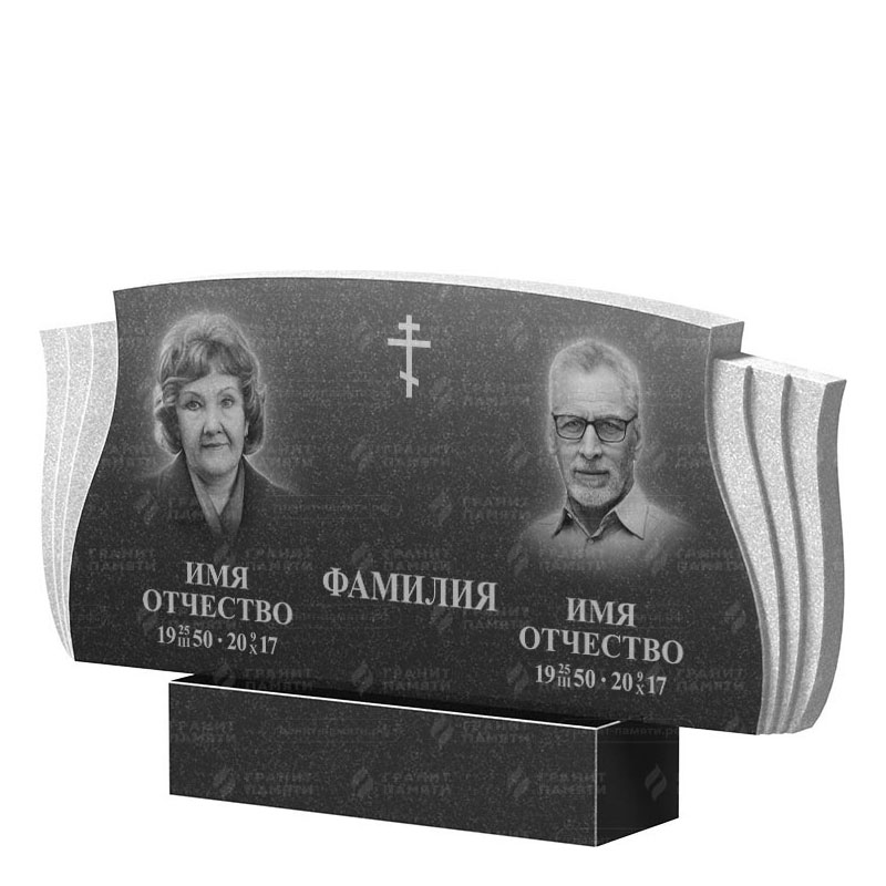 Гранитные памятники в Астрахани | Двойной гранитный памятник ФГ-264
