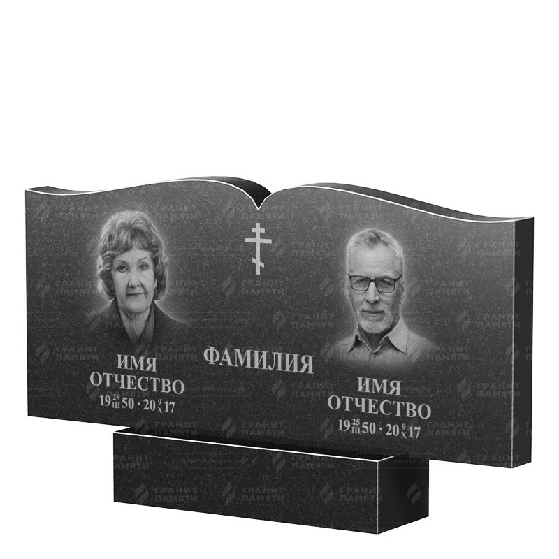 Гранитные памятники в Астрахани | Двойной гранитный памятник ФГ-259