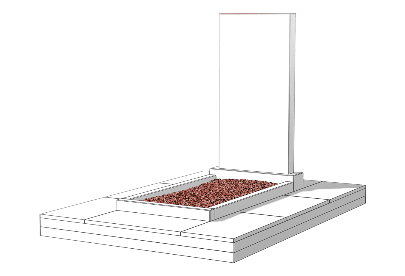 Засыпка цветника камушками в Астрахани