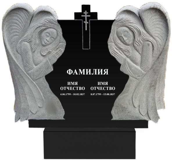 Памятники с ангелом на могилу в Астрахани | Гранитный памятник Ангел №1