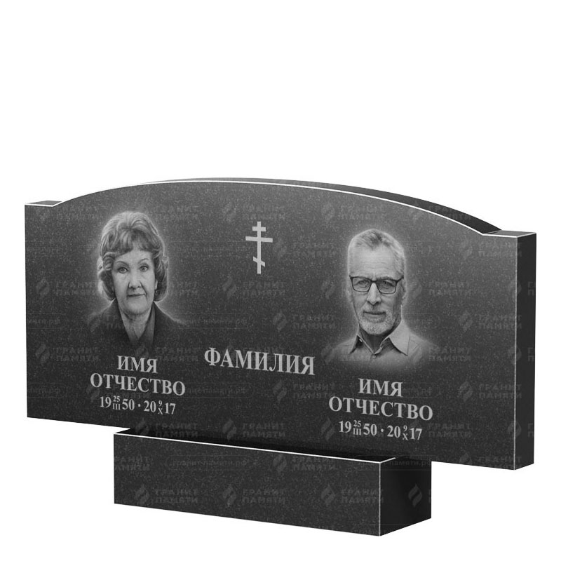 Гранитные памятники в Астрахани | Двойной гранитный памятник ФГ-257
