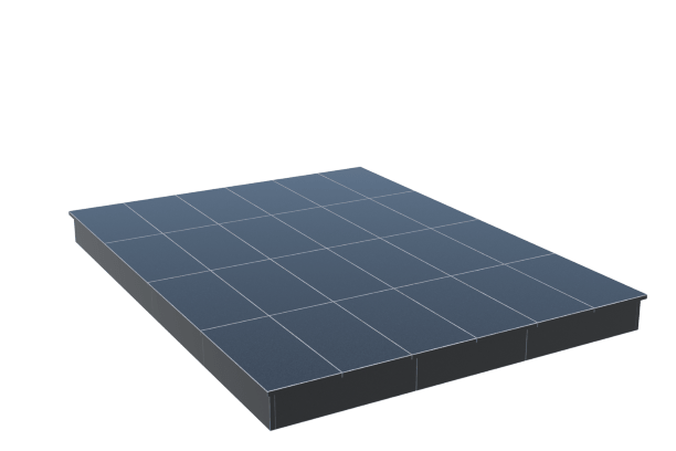 Площадки на могилу в Астрахани | Площадка с вертикальной (15 см) облицовкой гранитом Габбро