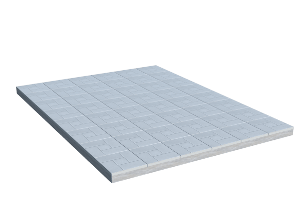 Площадки на могилу в Астрахани | Площадка с тротуарной плиткой