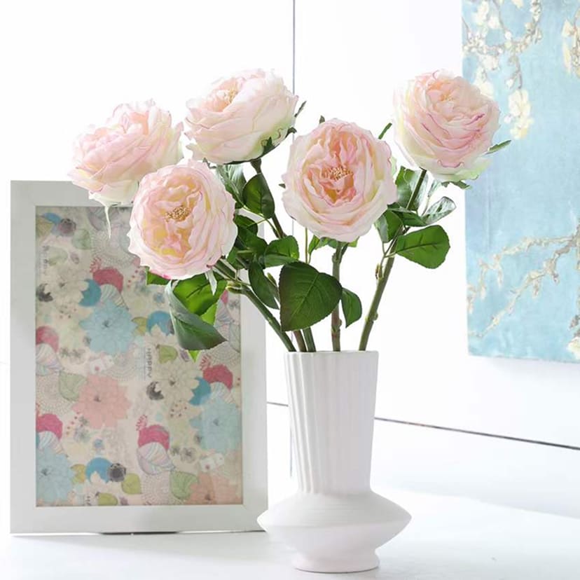 Искусственные цветы в Астрахани | Цветок искусственный «Роза пионовидная», молочно-розовая, одиночный