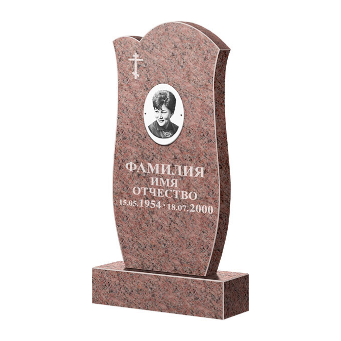 Памятники из цветного гранита в Астрахани | Памятник из гранита Розалия Pink ФГЦ-039